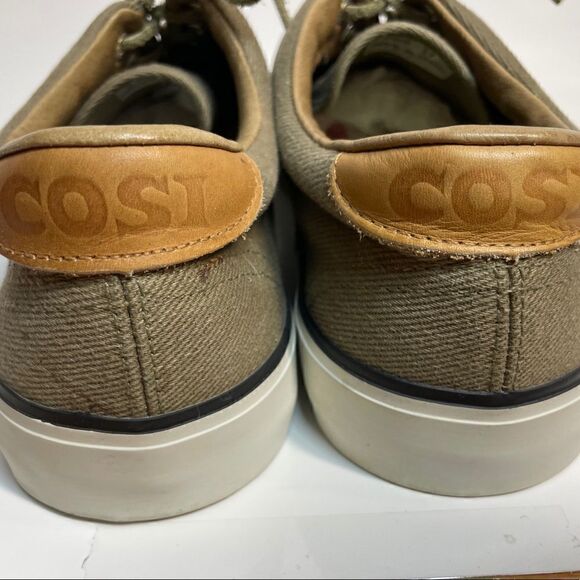 Oaktree Men’s Canvas Leather Low Top Boat Shoe Sneakers - Picture 7 of 10